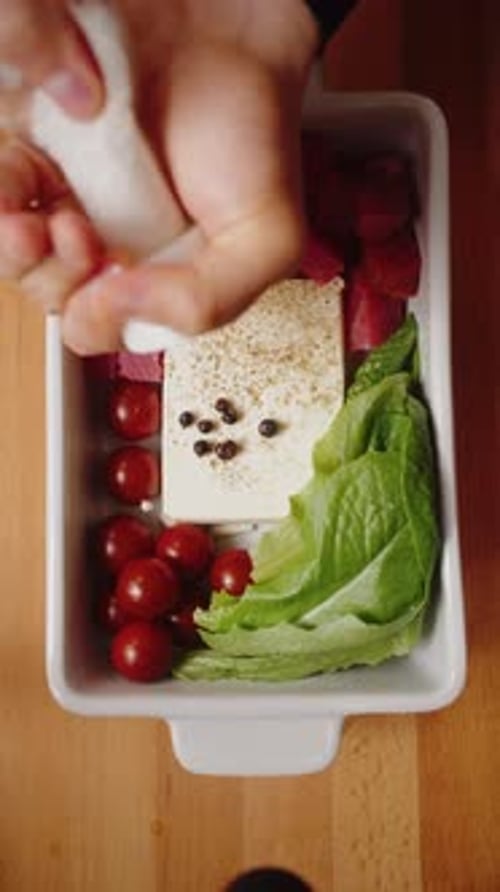 Salt Raw Food in a Plate