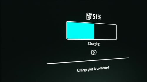 Electric Vehicle Battery Charging Progress Bar Animation