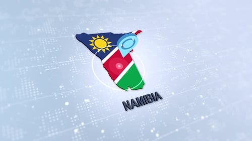 Namibia Map With Marker