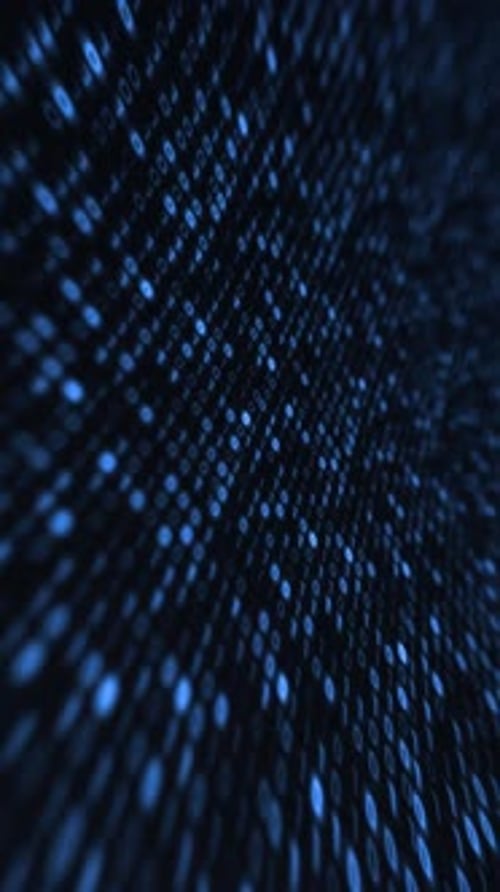 Vertical Video - Blue Binary Code Technology Background