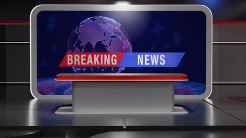 3D Virtual TV Studio News BS