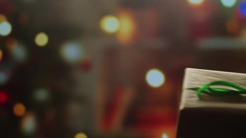 Passing A Christmas Present Between Two People