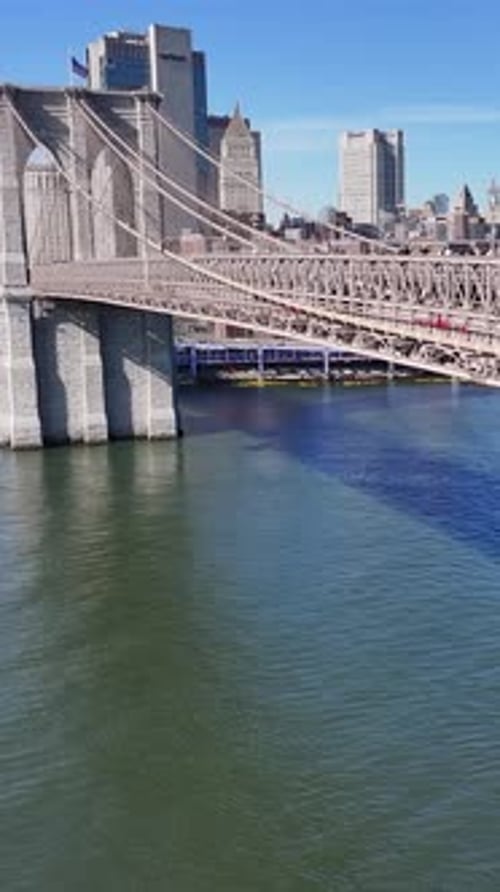 Brooklyn Bridge At Manhattan In New York United States.