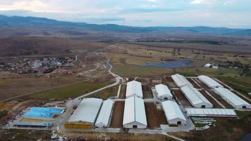 élevage et paysage en vue aérienne