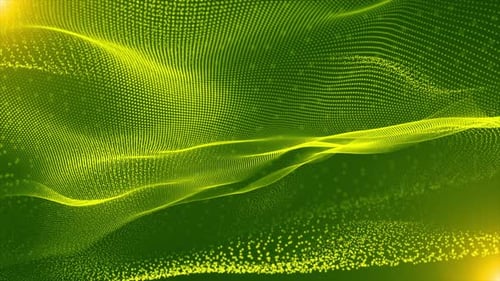 Loop de fundo de fluxo de onda de partículas verdes V5