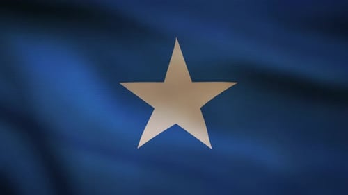 Waving Somalia National Flag Loop Animation