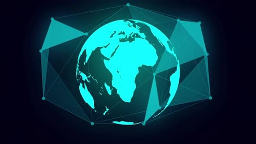 Luxury Blue Digital Earth Background