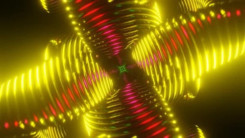 A Dynamic VJ Loop Backdrop Pulsating with Neon Disco Strobe Lights