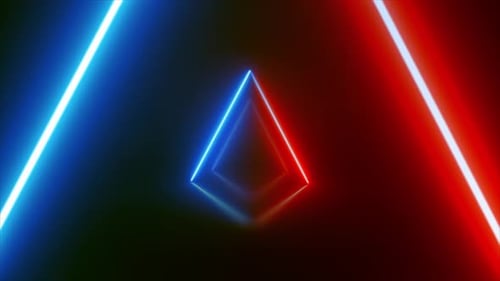 Glowing Triangle Light Stick Animation Loop Background V3