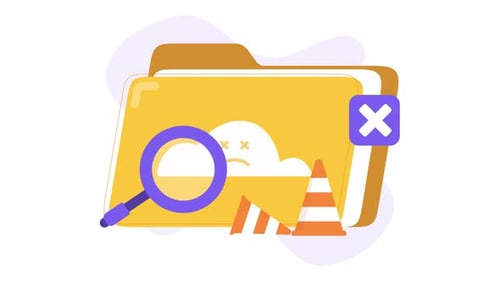 Empty state folder magnifying glass, perfect for illustrating zero search results, and data empty.