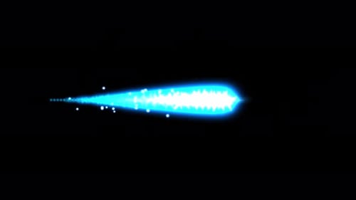 Bright Blue Glowing Energy Beam Laser Animation