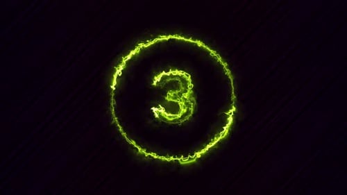 Green Electric Neon Countdown Timer from Ten