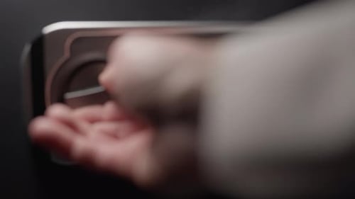 Stacks of Money Inside a Home Safe