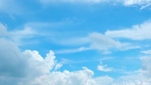 Time Lapse of Clouds in Blue Sky