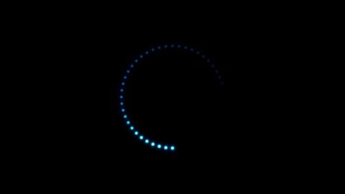 rotating Blue HUD Circle Loader + Alpha Channel