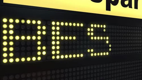 BEST PLACE Words Appearing on Airport Departure Board