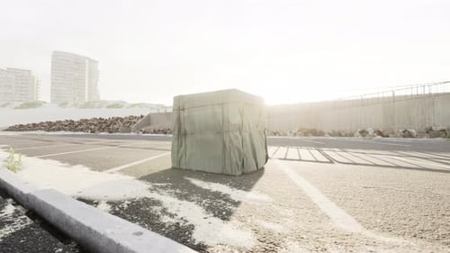 Survival Crate Opening Reveal in Desolate Landscape