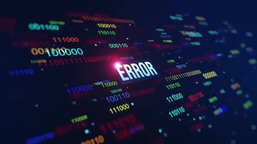 Error Digital Binary Code Background