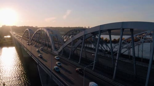 Car Traffic on the Bridge Highway Raod
