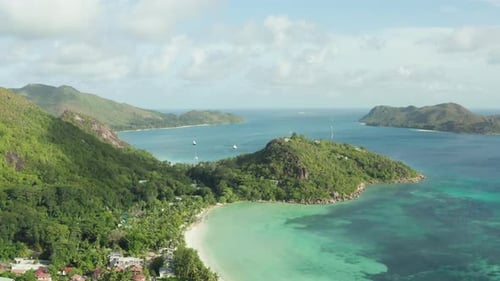 Aerial View of the Nature of the Seychelles Islands