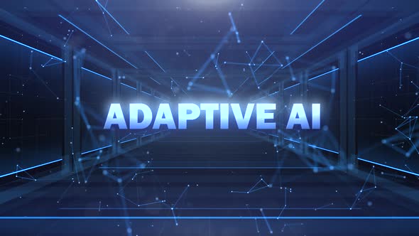 Adaptive Ai Word On Dynamic Technology Background, Backgrounds Motion ...