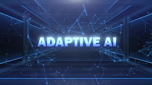Adaptive Ai Word On Dynamic Technology Background