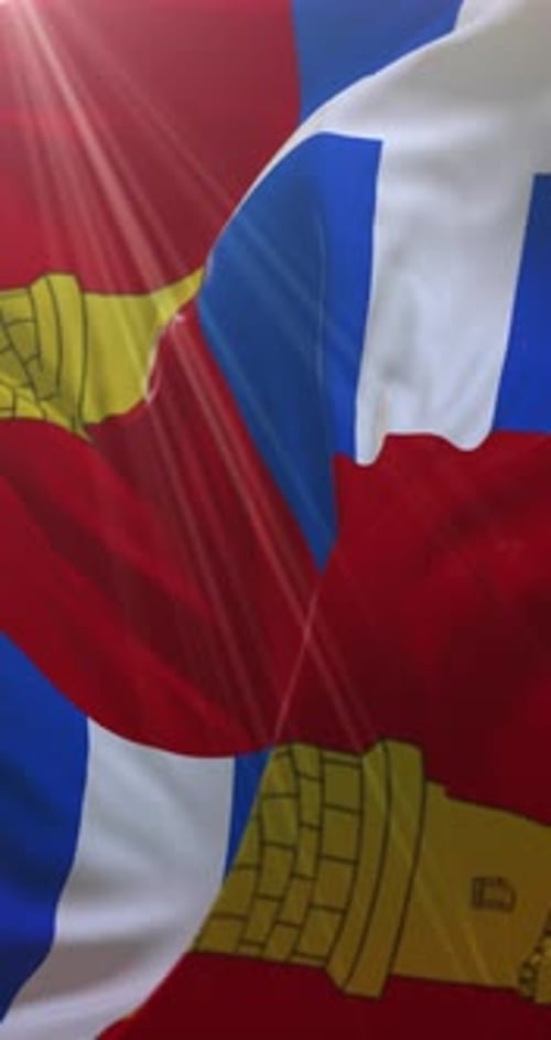 Waving Flags Loop Vertical Motion Background