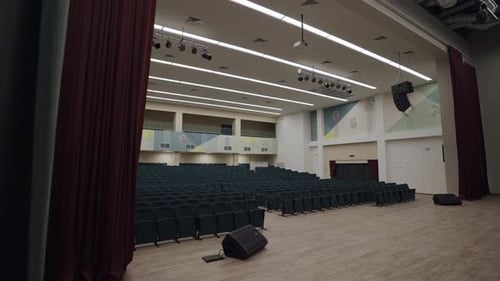 Plush Seats with Elegant Design Seen From Theater Stage