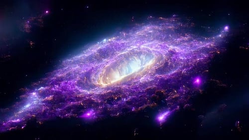 Vibrant Purple Galaxy Cosmic Space Animation