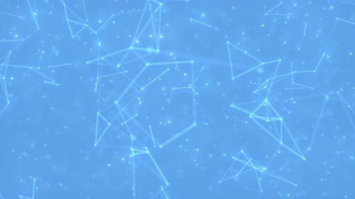 Futuristic Blue Network Connection Loop Background