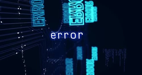 Error warning symbols loop cyber concept