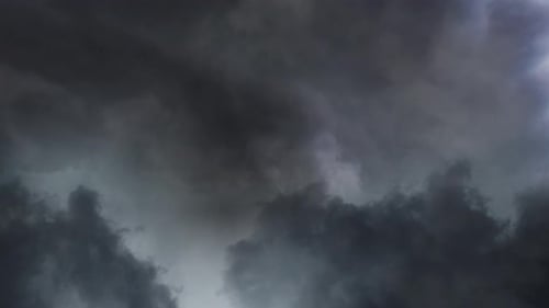 Dramatic Storm Clouds Rolling in the Dark Sky