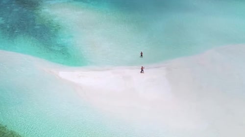 Stunning Tropical Seascape of Sandbank in Indian Ocean