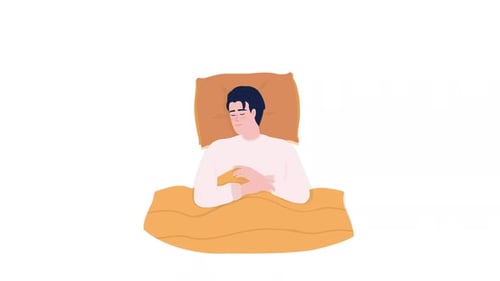 Animated Relaxed Sleeping Character
