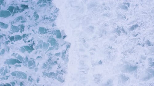 Amazing Topdown Summer Nature Background Foamy Ocean Water