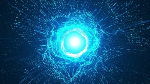 4K Digital Particle Data Wave | Abstract Network Flow Technology Background Loop