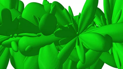 3D Fluid Sphere on Gradient Green color Backdrop. Dynamic Liquid Motion Graphics Animation video