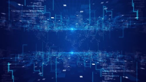 Futuristic Digital Grid Data Technology Background