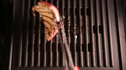 Sirloin Aged Prime Rare Roast Isolated Grilling Pork Filet with Stripes Slow
