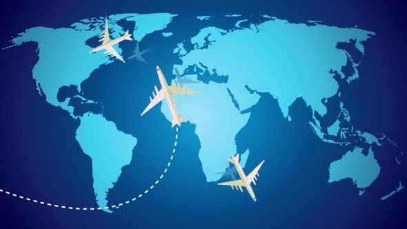 Plane Path Animation - V3, Backgrounds Motion Graphics ft. world map ...