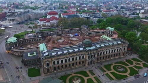 Aerial view of The Zwinger , Dresden , Germany
