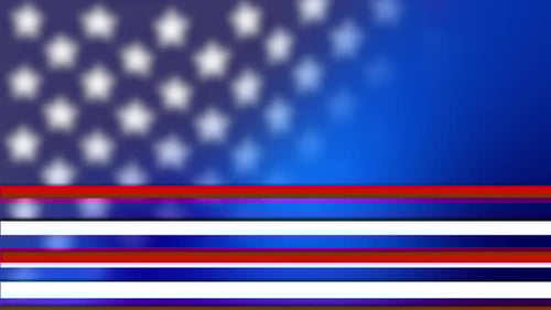 USA Colors Blurred Stars and Glowing Stripes Abstract Grunge Blot Background Independence Day