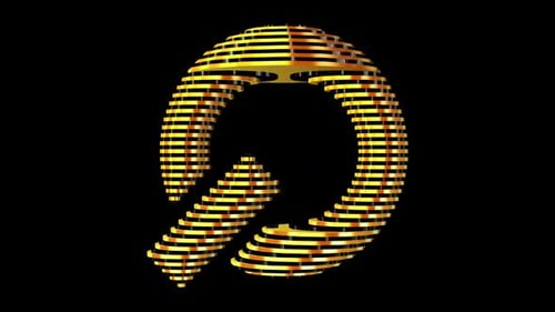 Black and Gold Figure, Alpha Channel, Looped Rotation, Unique Design, Exclusive, 3D Render