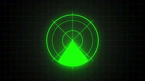 Animation zur Anzeige von Radarsignalen 4K