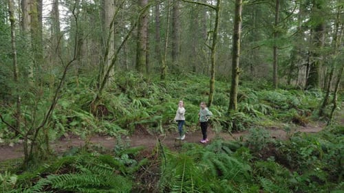 Un couple de jeunes filles dans une aventure dans la nature