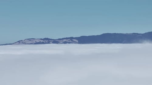 Mountains Above the Clouds Aerial View