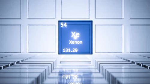 Futuristic Chemical Element Data Reveal Display