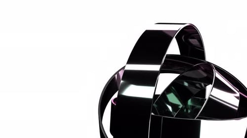 Metal Circle Rotate on Transparent Back Intro Able to Loop Seamless