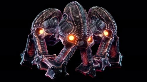 Biomechanical Skull VJ Loop