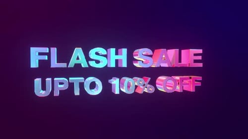 Flash sale concept with up to 10 percent discount designed for ecommerce platforms